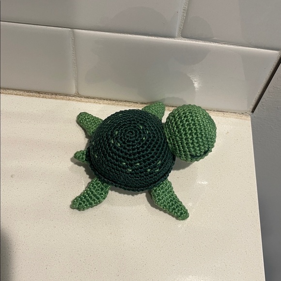 Handcrafted Sea Turtle Figure Toy Amigurumi Crochet Toy Decor Animal Ocean - Picture 4 of 10